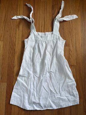 LAKE Coco Cover-Up in White Linen in XS